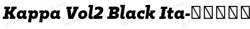 Kappa Vol2 Black Ita字体转换